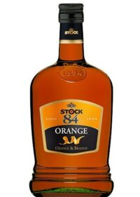 liquore base brandy all'arancia orange stock